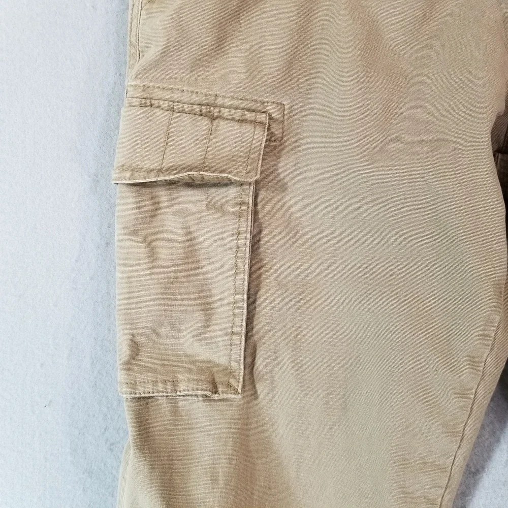 St John's Bay cargo pants men's 32x29 regular fit straight Brown stretch Flex